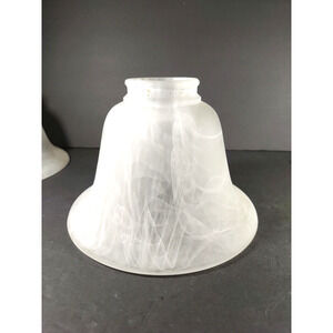 Ceiling Fan Replacement Shade 2 1/4" Fitter White Satan Alabaster